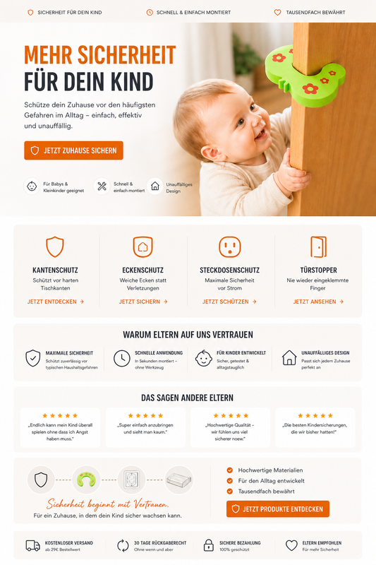Rundum-Schutz für dein Zuhause – Kindersicherungs Komplett-Set